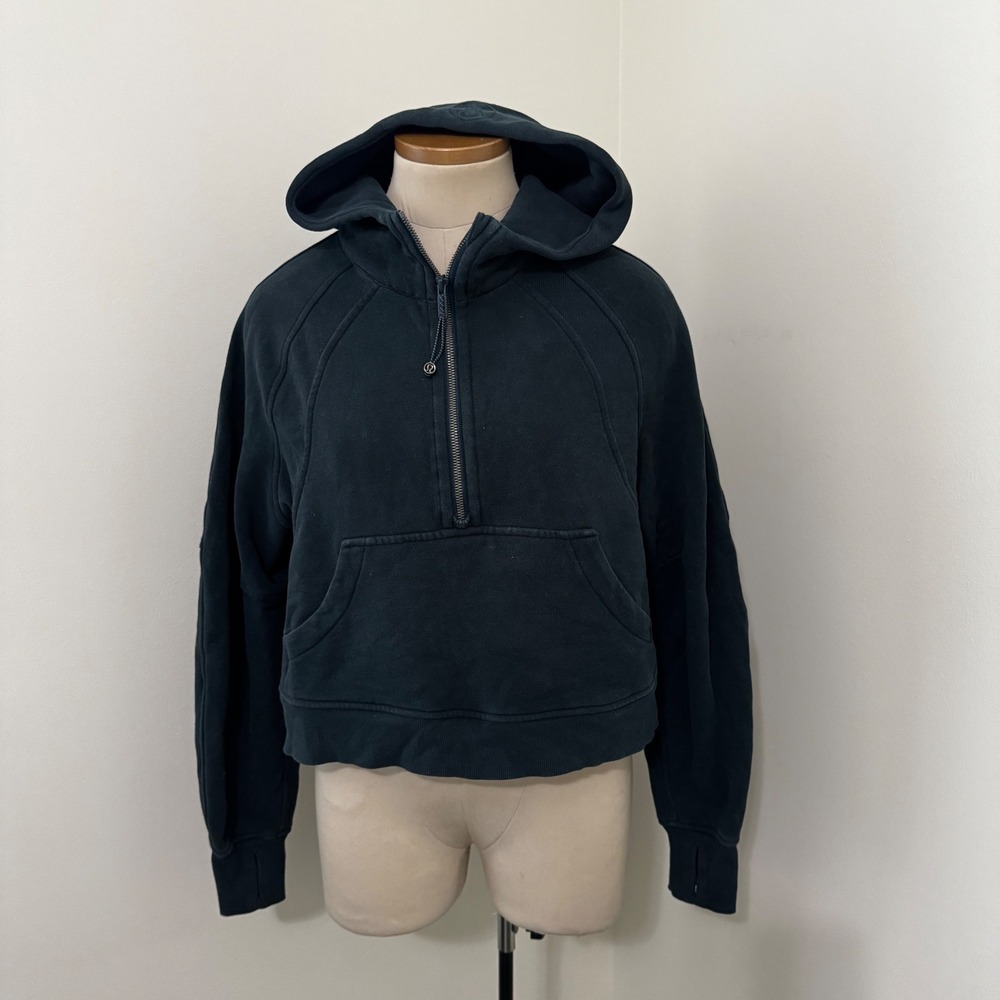Lululemon XS / Small Scuba Oversized 1/2 Zip Hoodie Pullover Hood Sumbarine